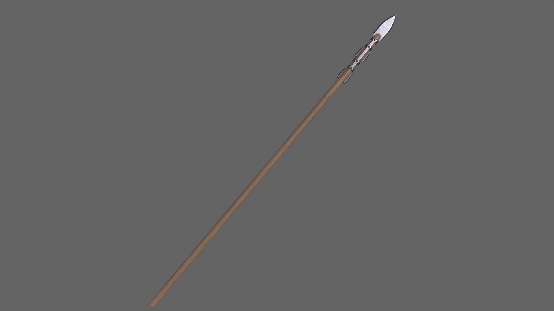 PBR Spear Low-poly 3D model_5