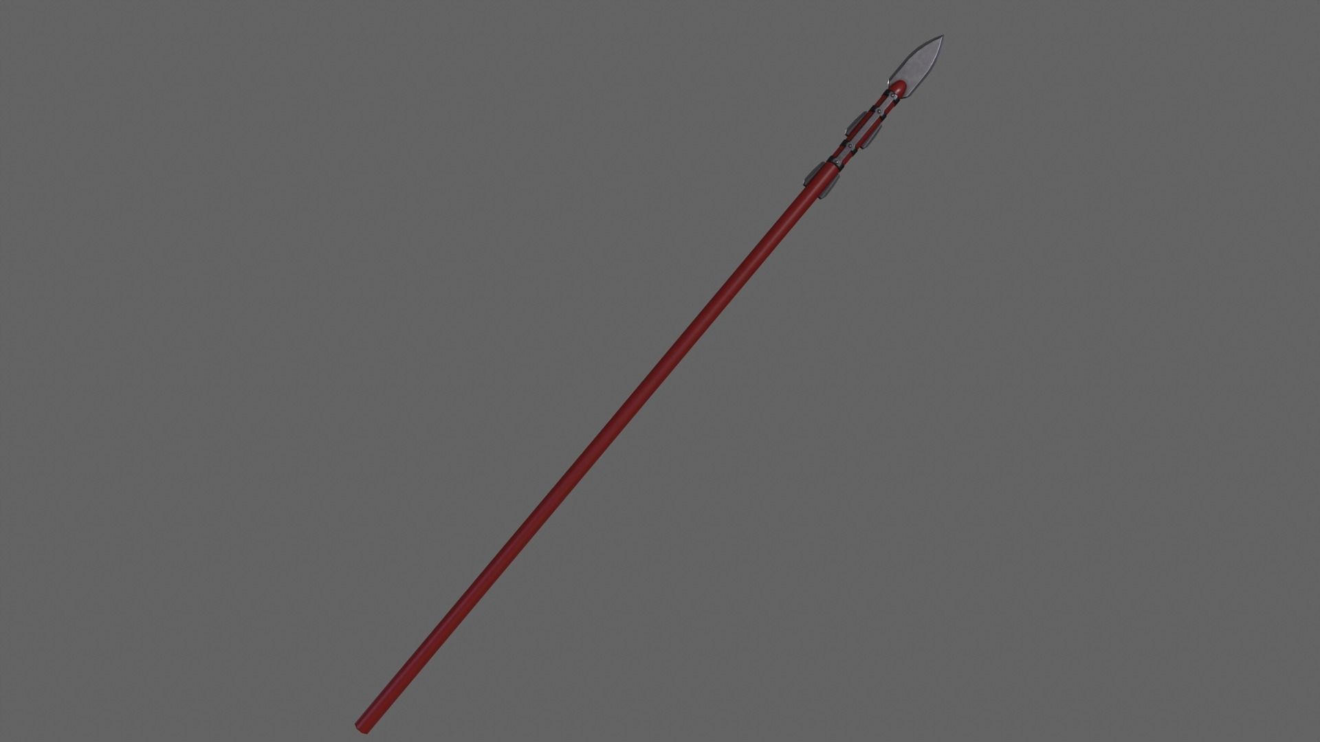 PBR Spear Low-poly 3D model_9