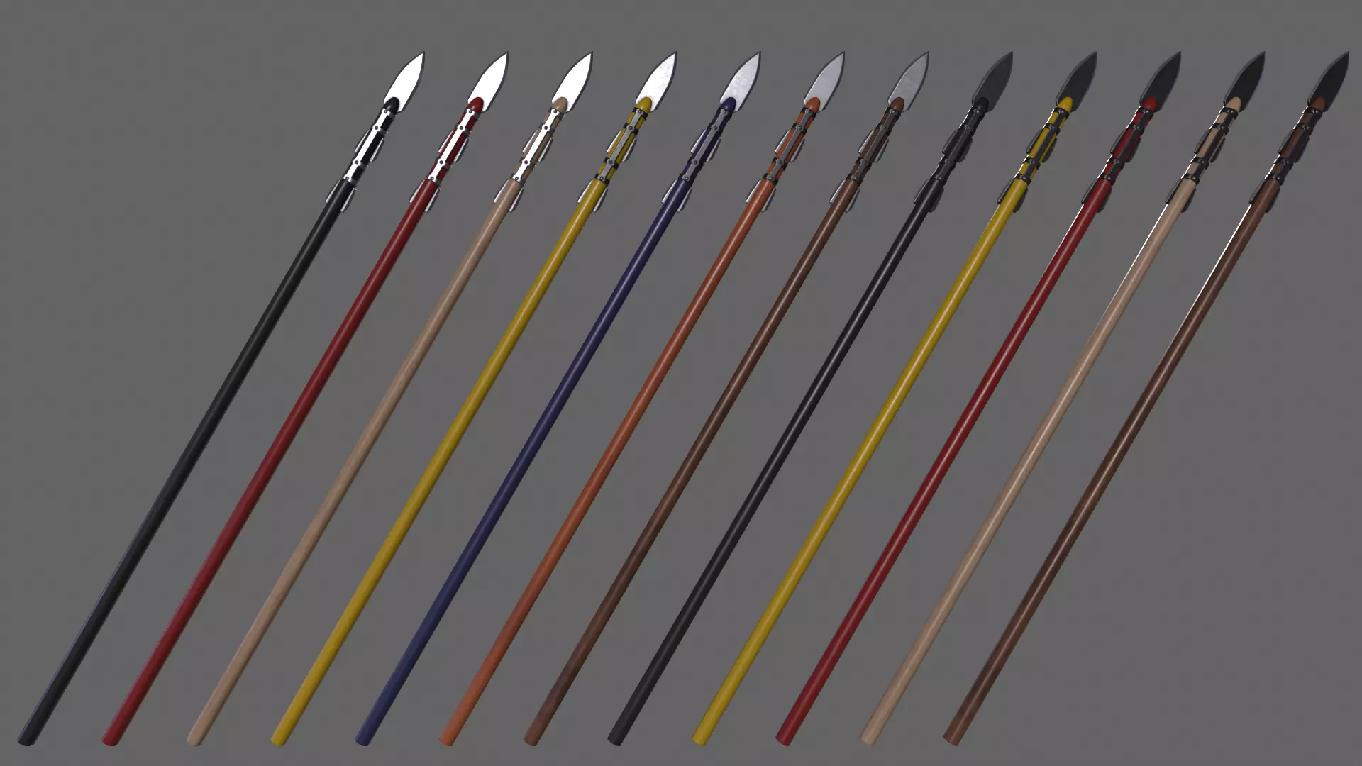 PBR Spear Low-poly 3D model_0