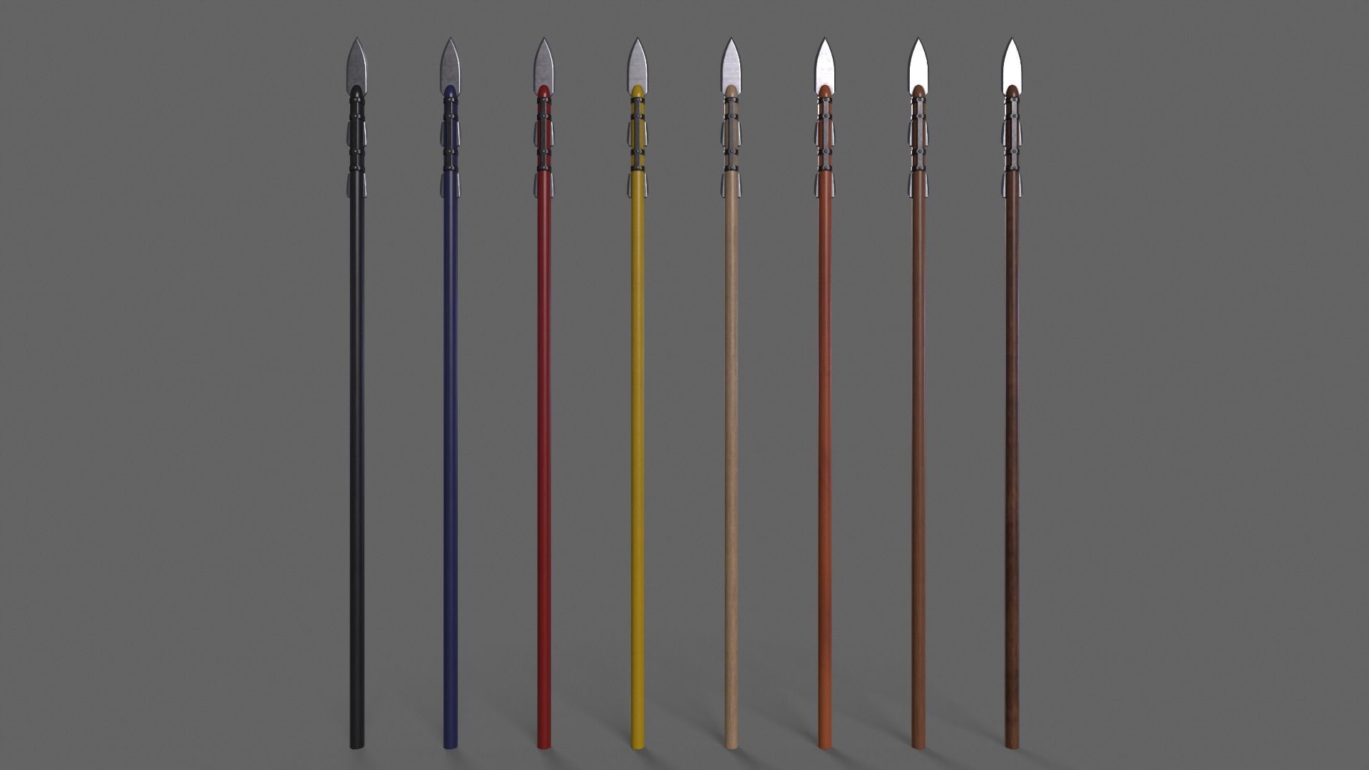 PBR Spear Low-poly 3D model_3