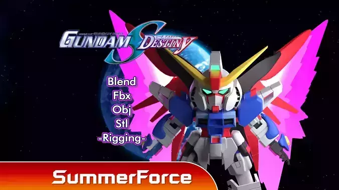 Destiny Gundam SD - Gundam Seed Destiny Low-poly 3D model