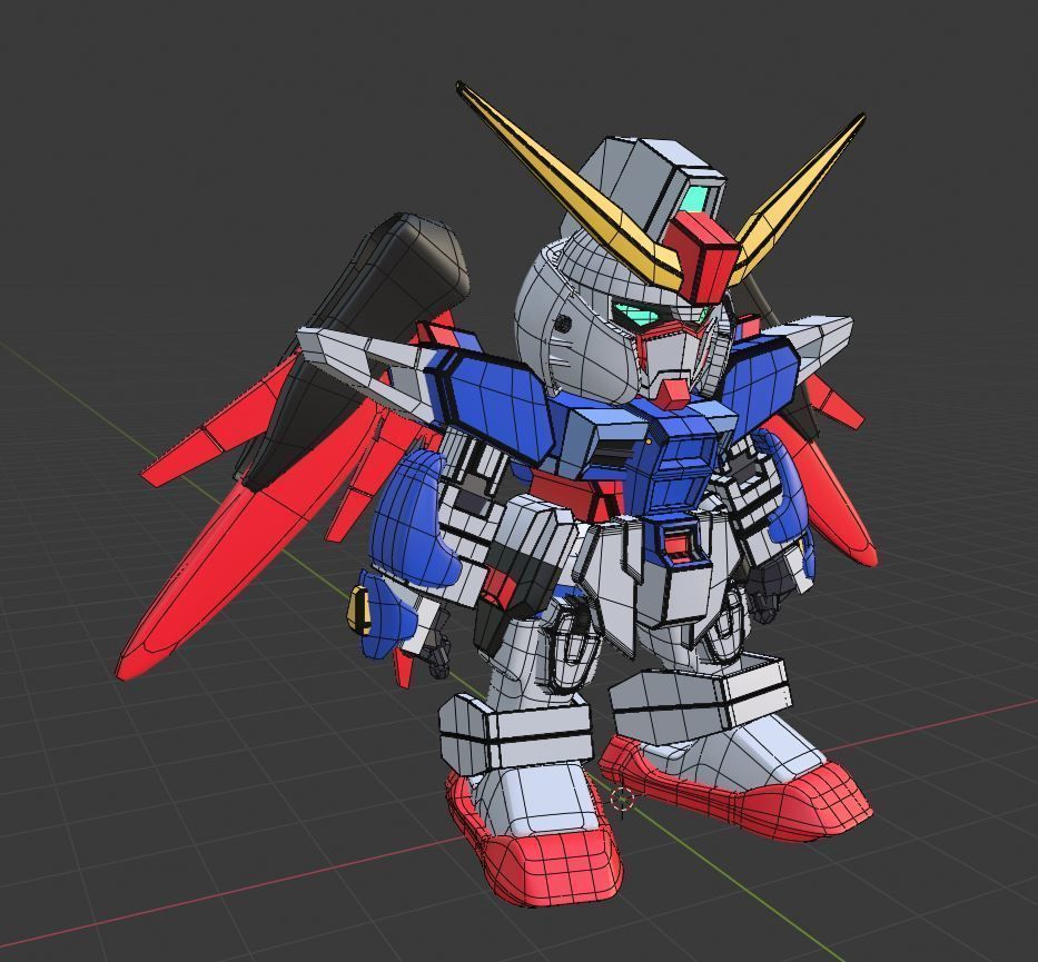 Destiny Gundam SD - Gundam Seed Destiny Low-poly 3D model_4