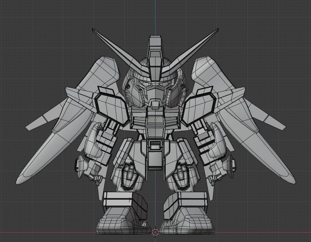 Destiny Gundam SD - Gundam Seed Destiny Low-poly 3D model_8