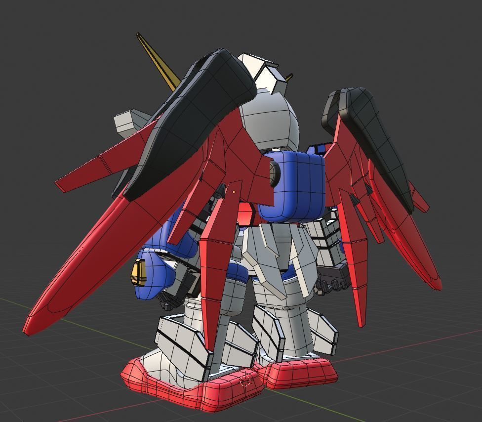 Destiny Gundam SD - Gundam Seed Destiny Low-poly 3D model_6