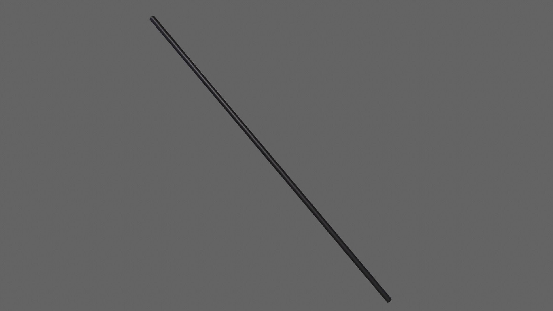 PBR Wushu Stick Low-poly 3D model_5
