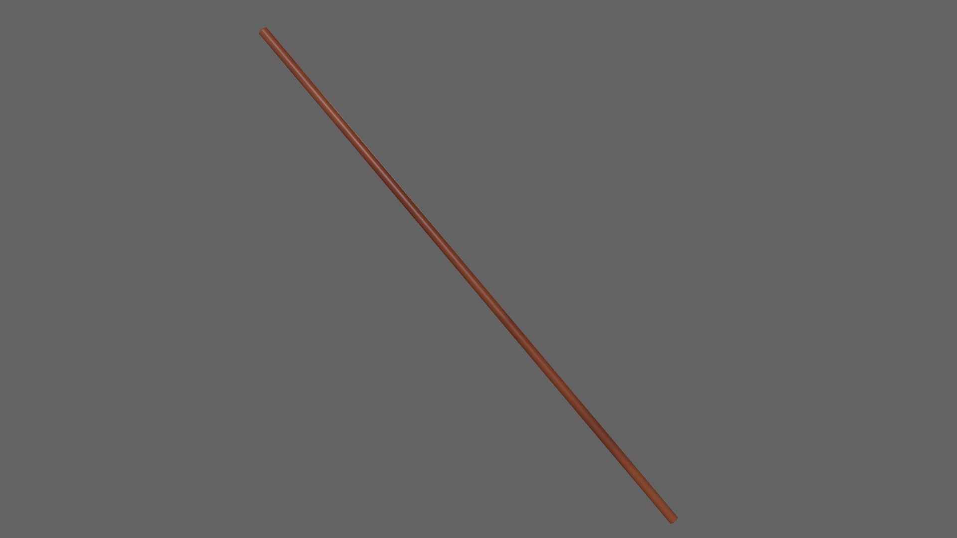 PBR Wushu Stick Low-poly 3D model_4
