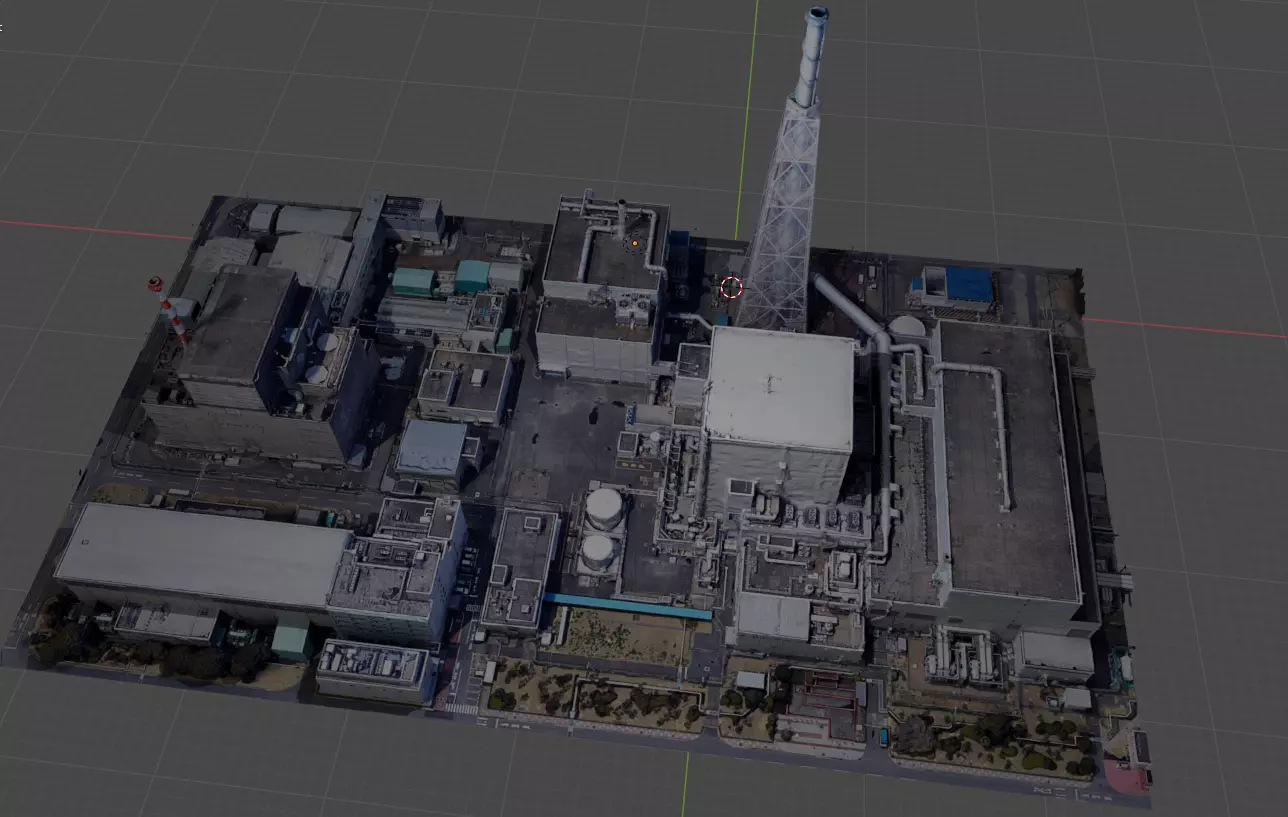 factory nuclear power plant 3D model_0