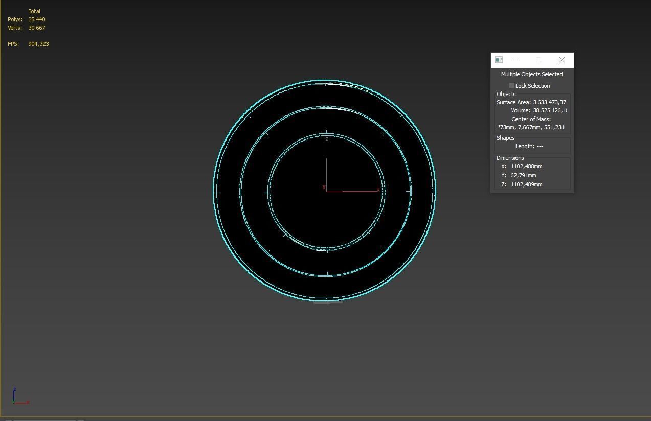 Crown mirror  3D model_7