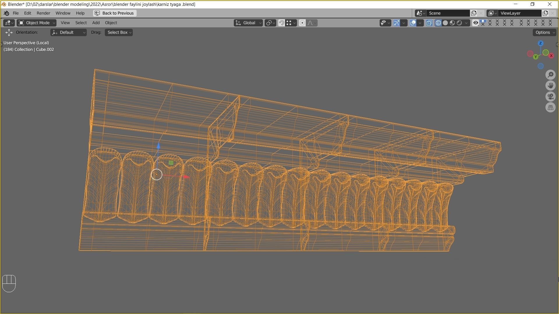 Decorative Crown Molding 3D model 001 Low-poly 3D model_7