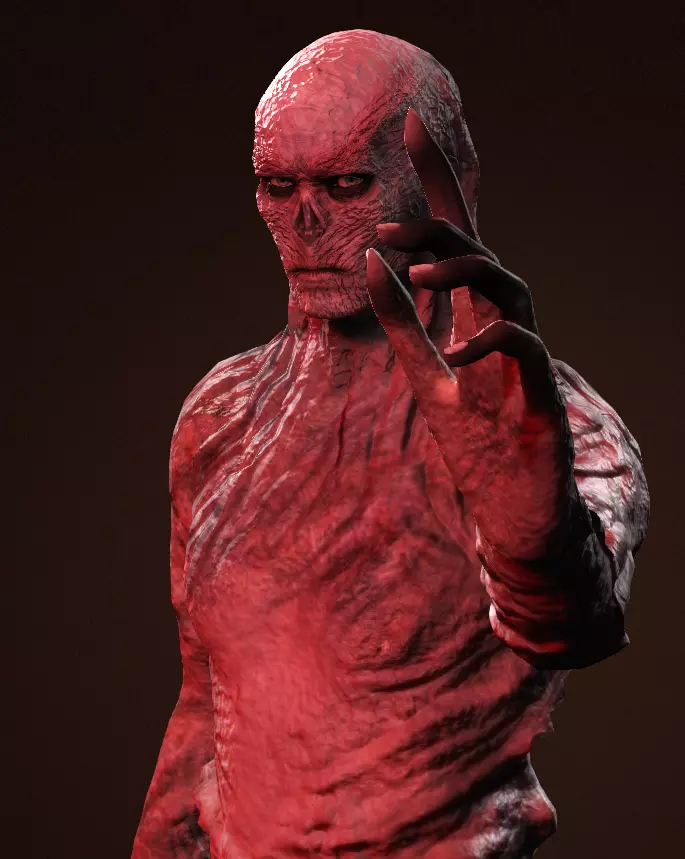 Stranger Thing Vecnas 3D Model rigged Low-poly 3D model
