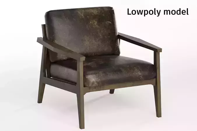 lowpoly armchair 01