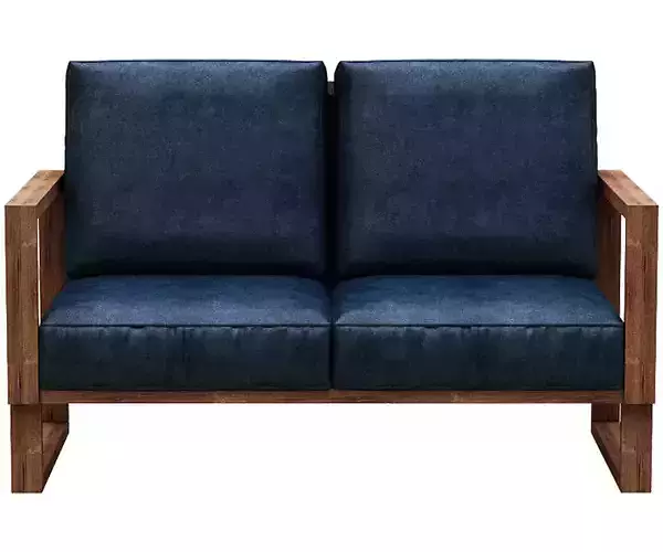 2 seater sofa with wood