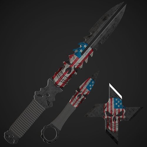 NINJA WEAPONS VOL 1 Free low-poly 3D model