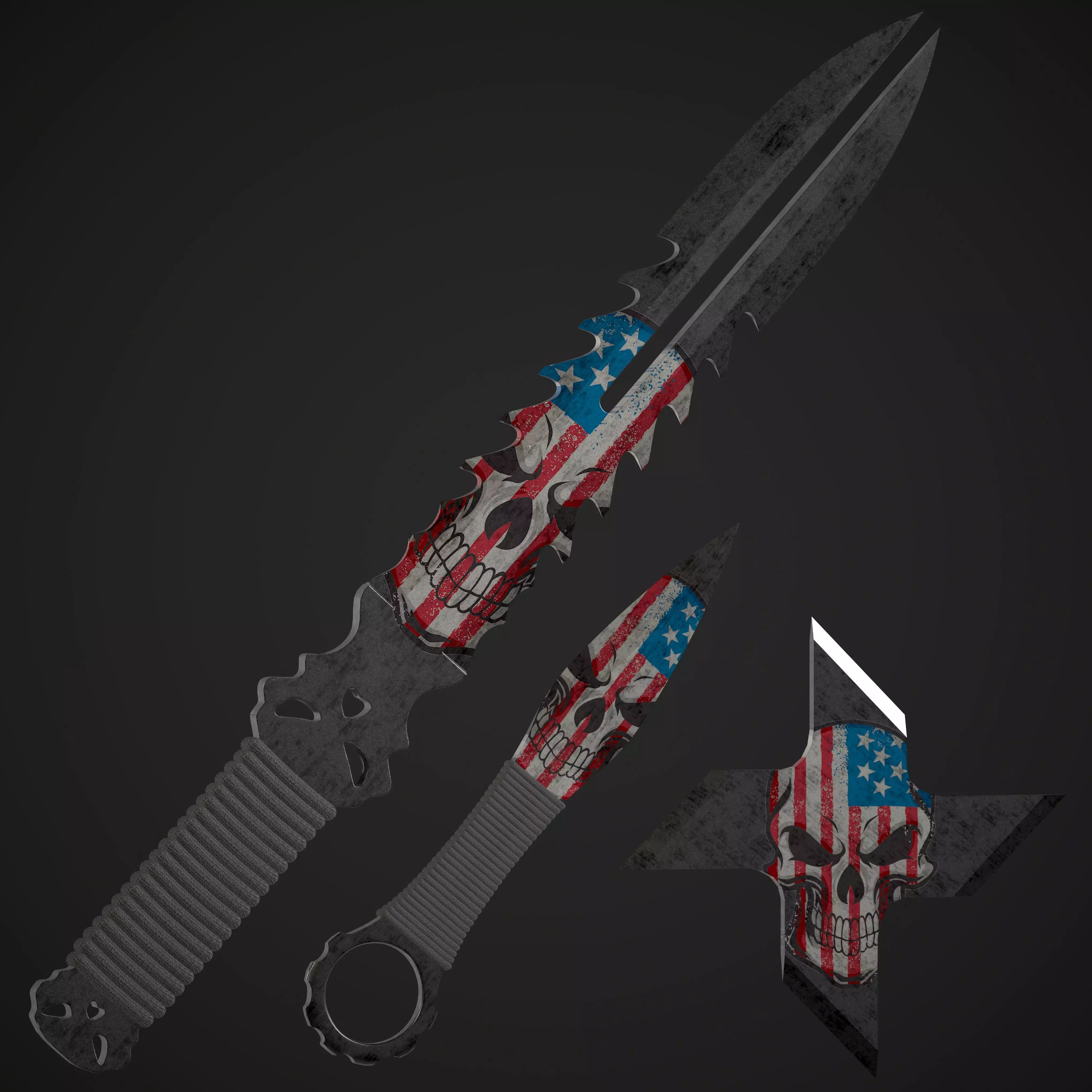 NINJA WEAPONS VOL 1 Free low-poly 3D model
