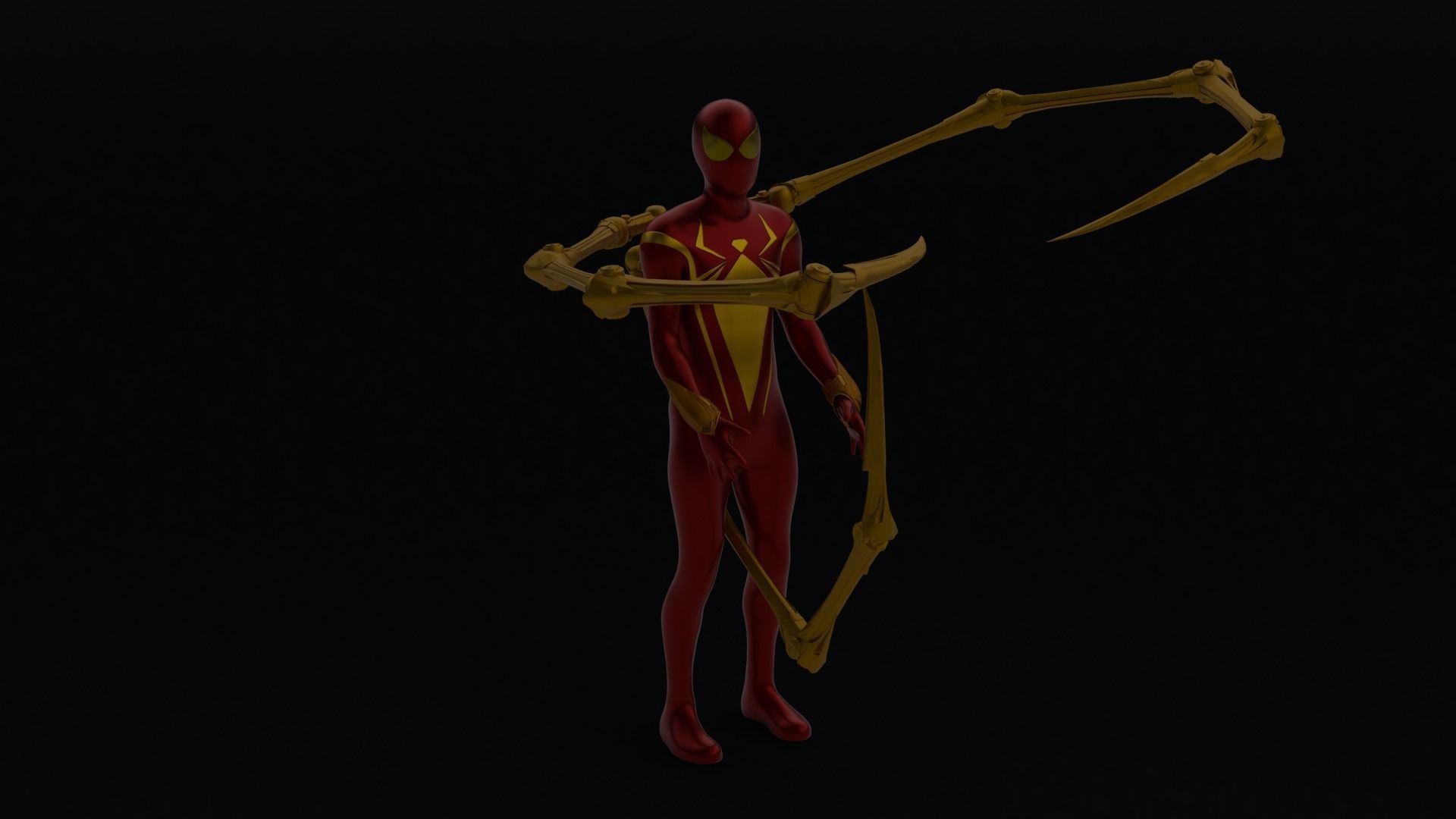 Iron Spider Comic Book 3D model_1