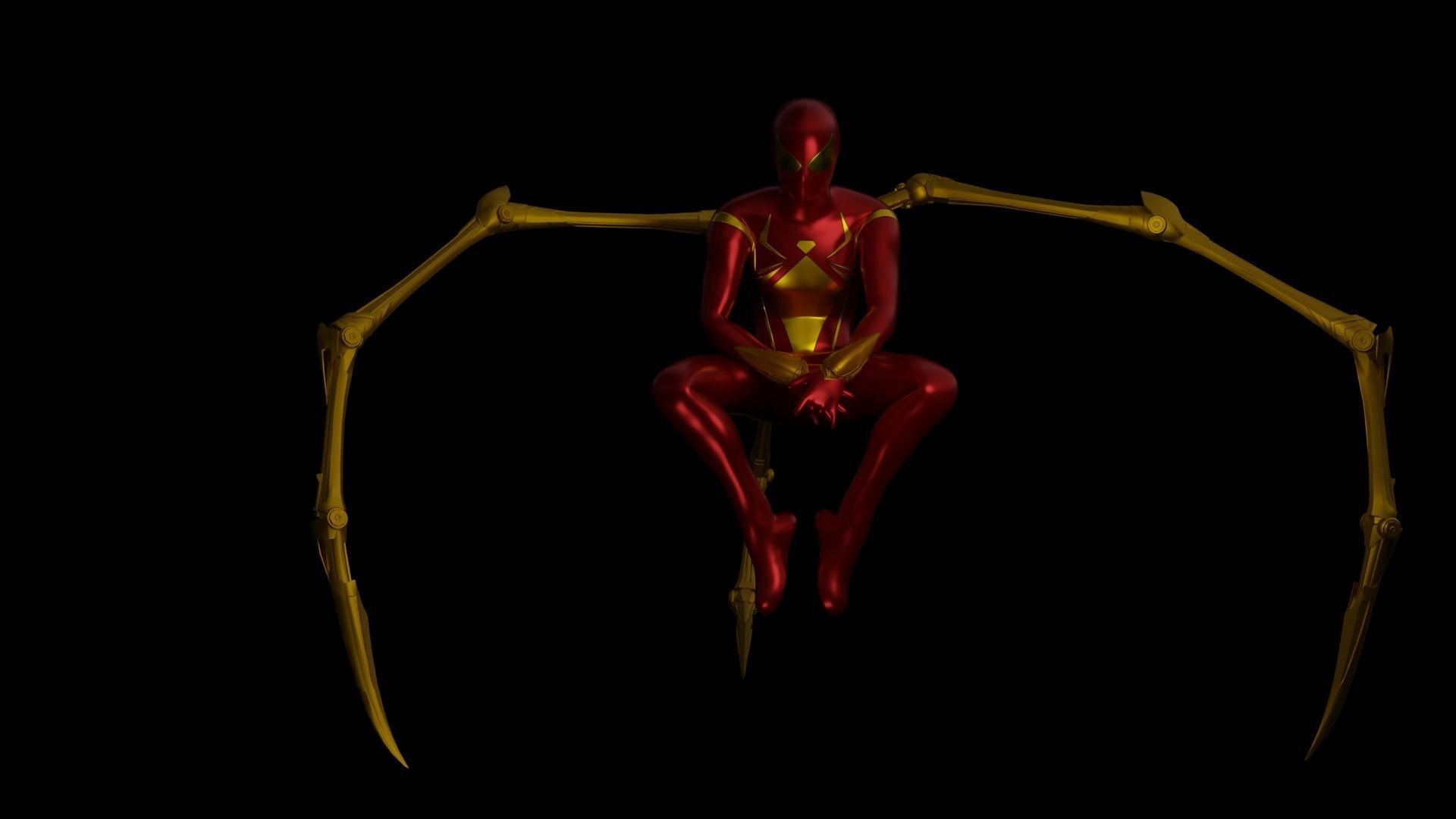 Iron Spider Comic Book 3D model_2