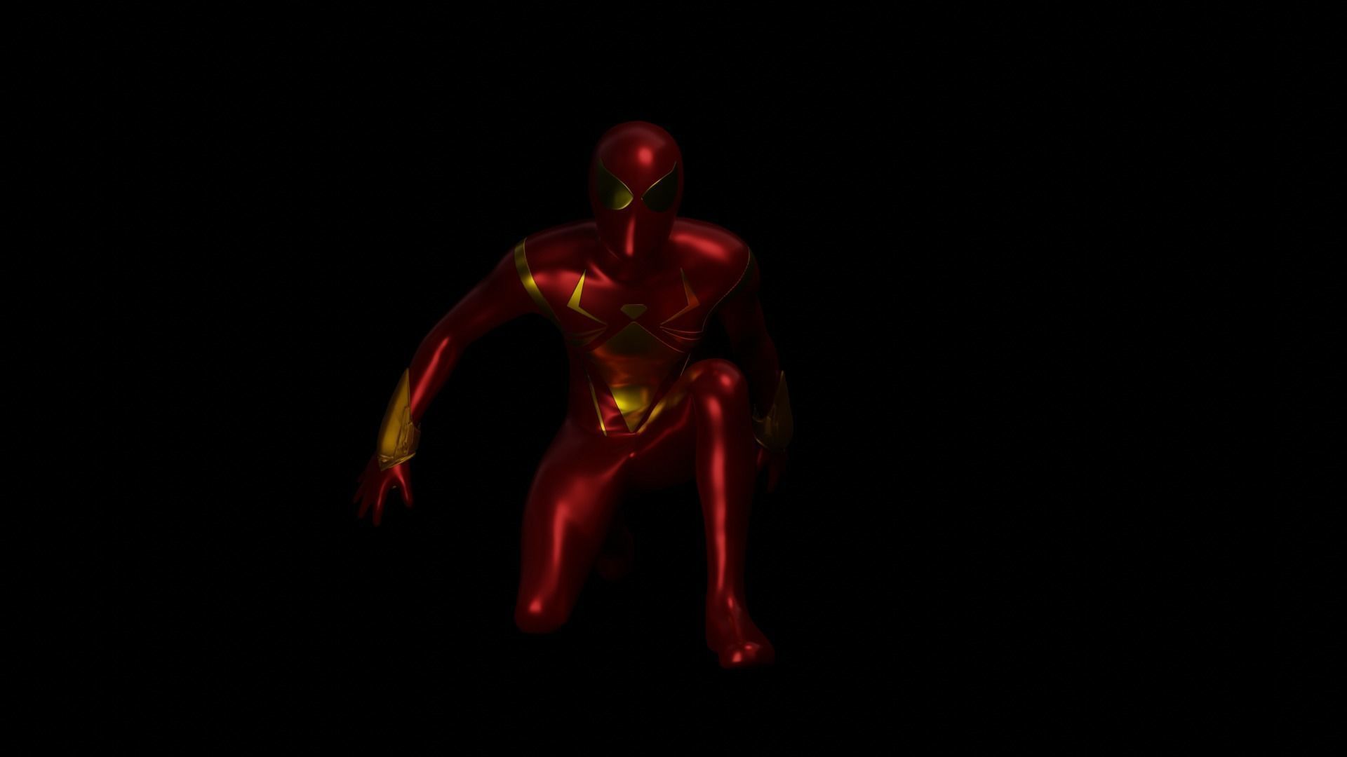 Iron Spider Comic Book 3D model_4