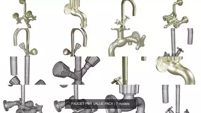 FAUCET PBR VALUE PACK 3D Model Collection