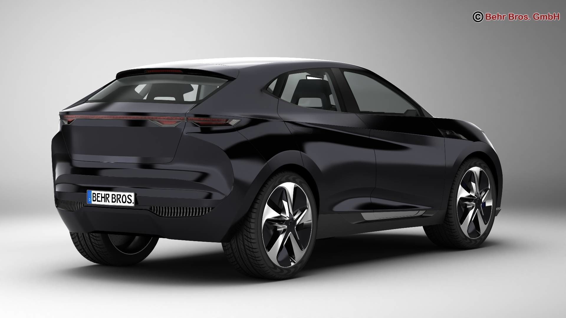 Generic Future EV SUV 3D model_3