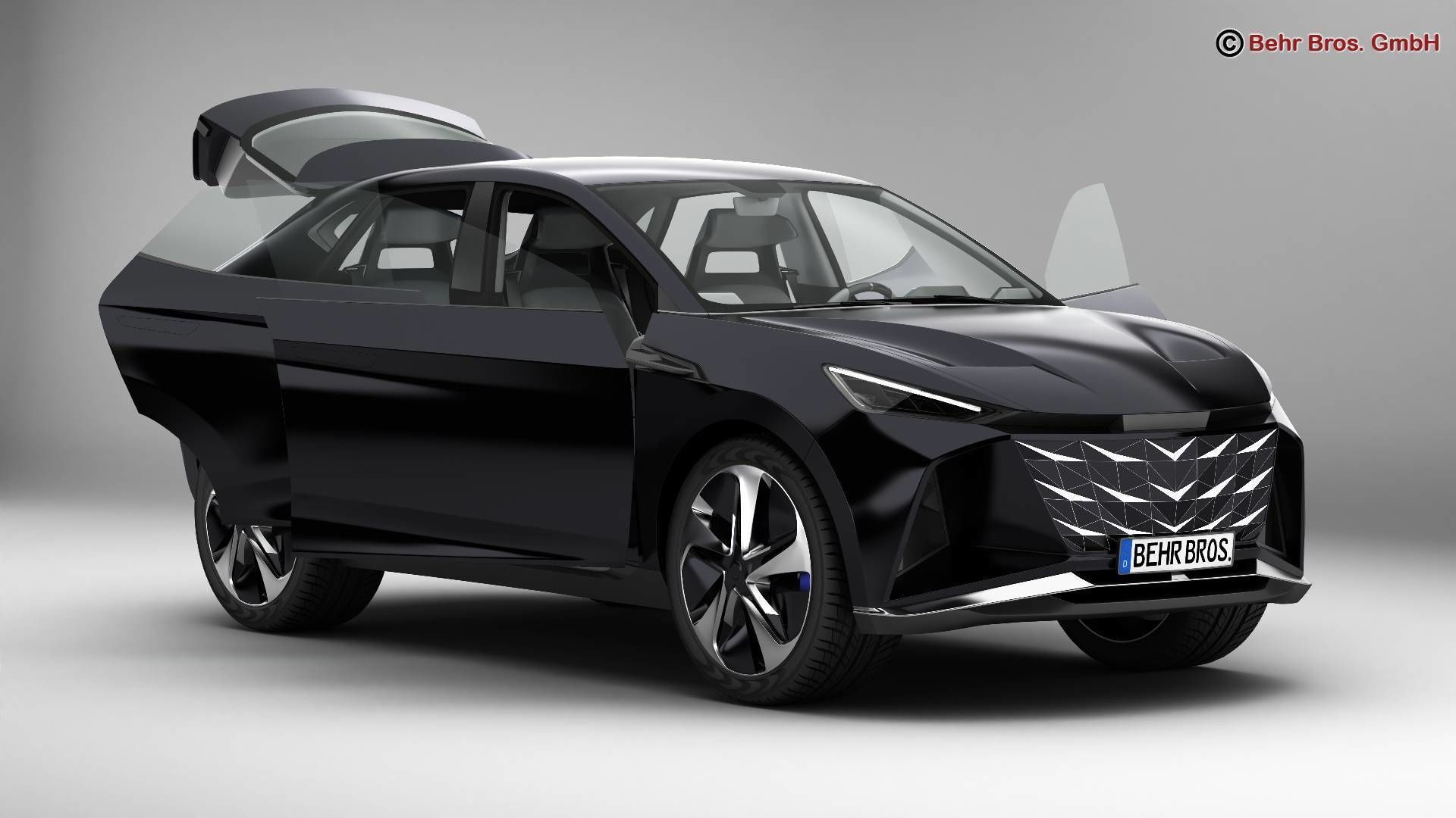 Generic Future EV SUV 3D model_2