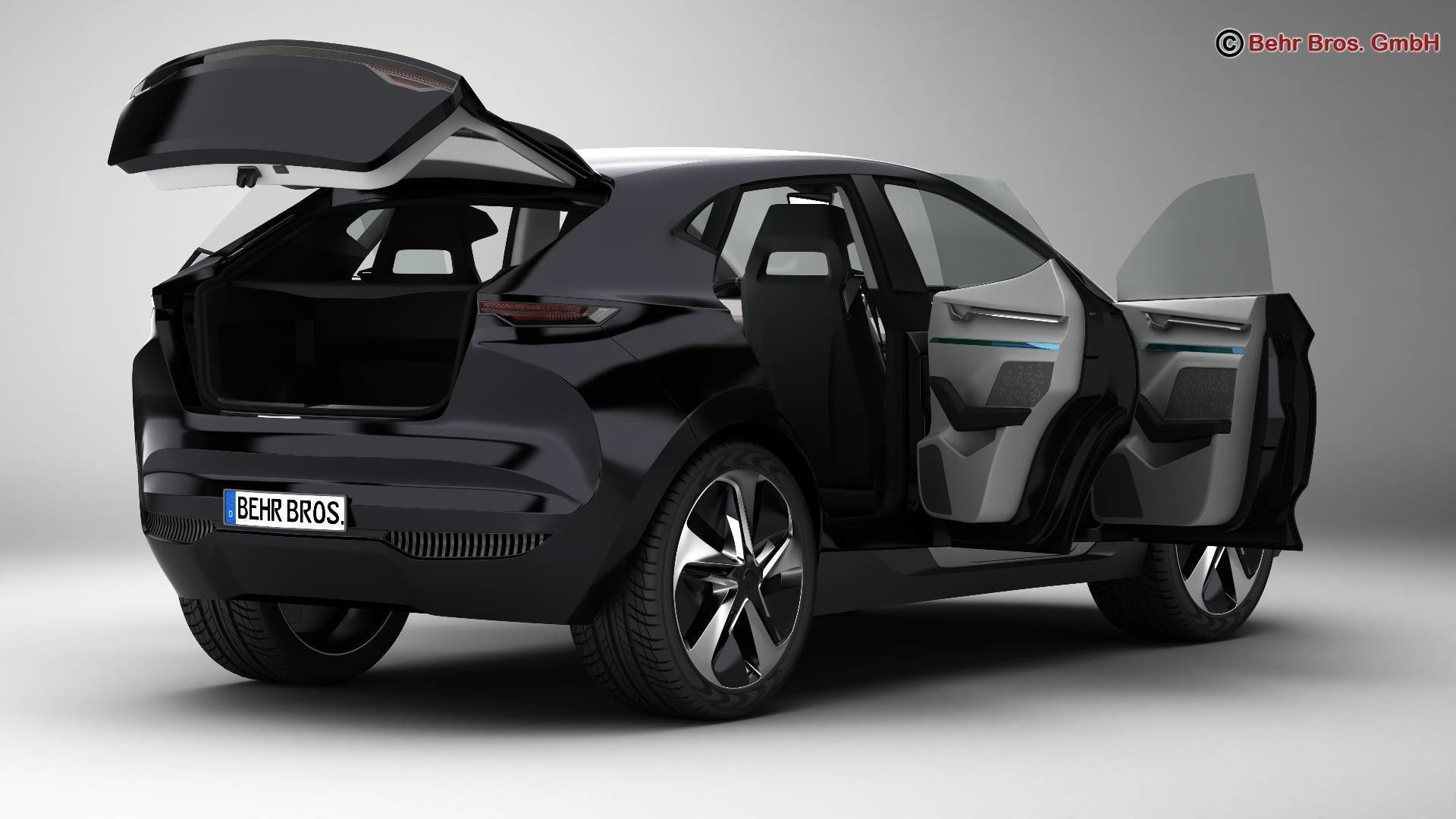 Generic Future EV SUV 3D model_4