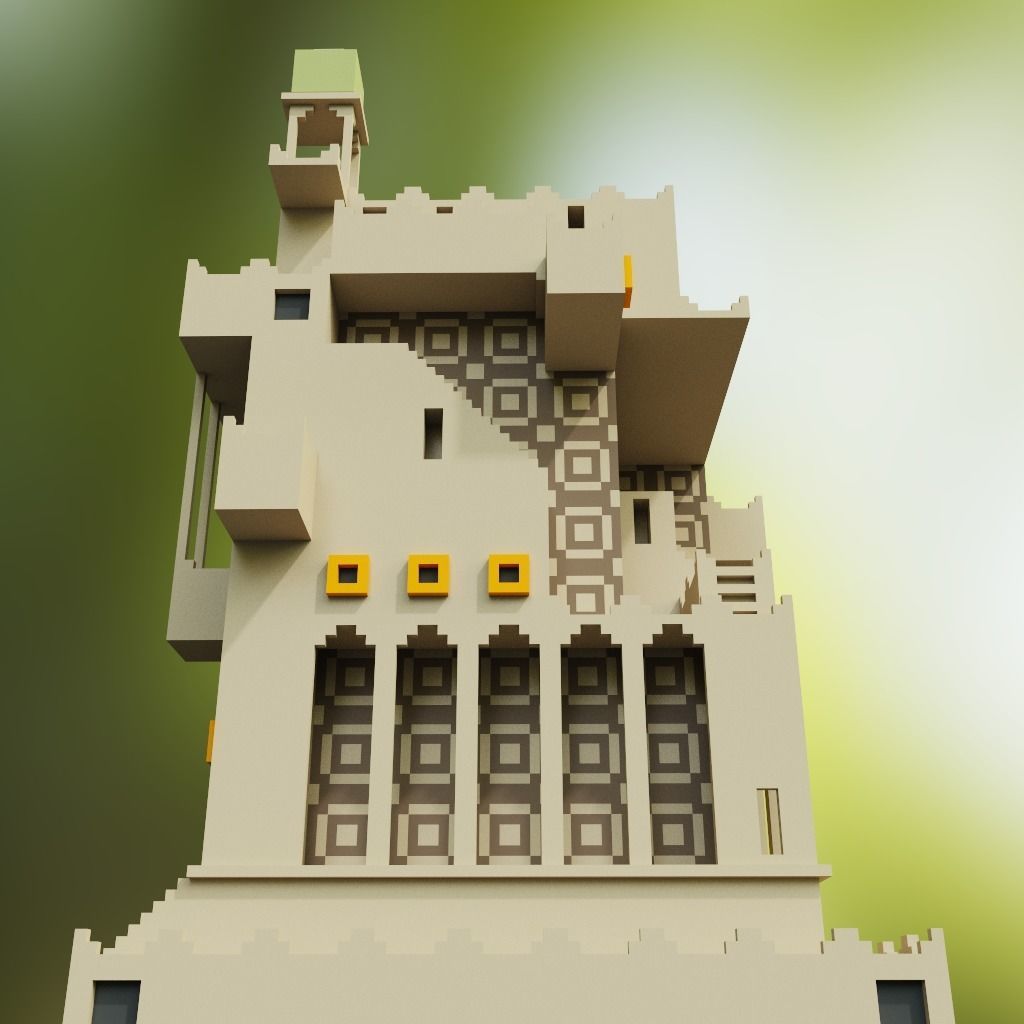 Desert Monument Free low-poly 3D model_2