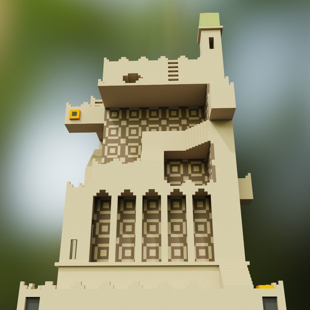 Desert Monument Free low-poly 3D model_3