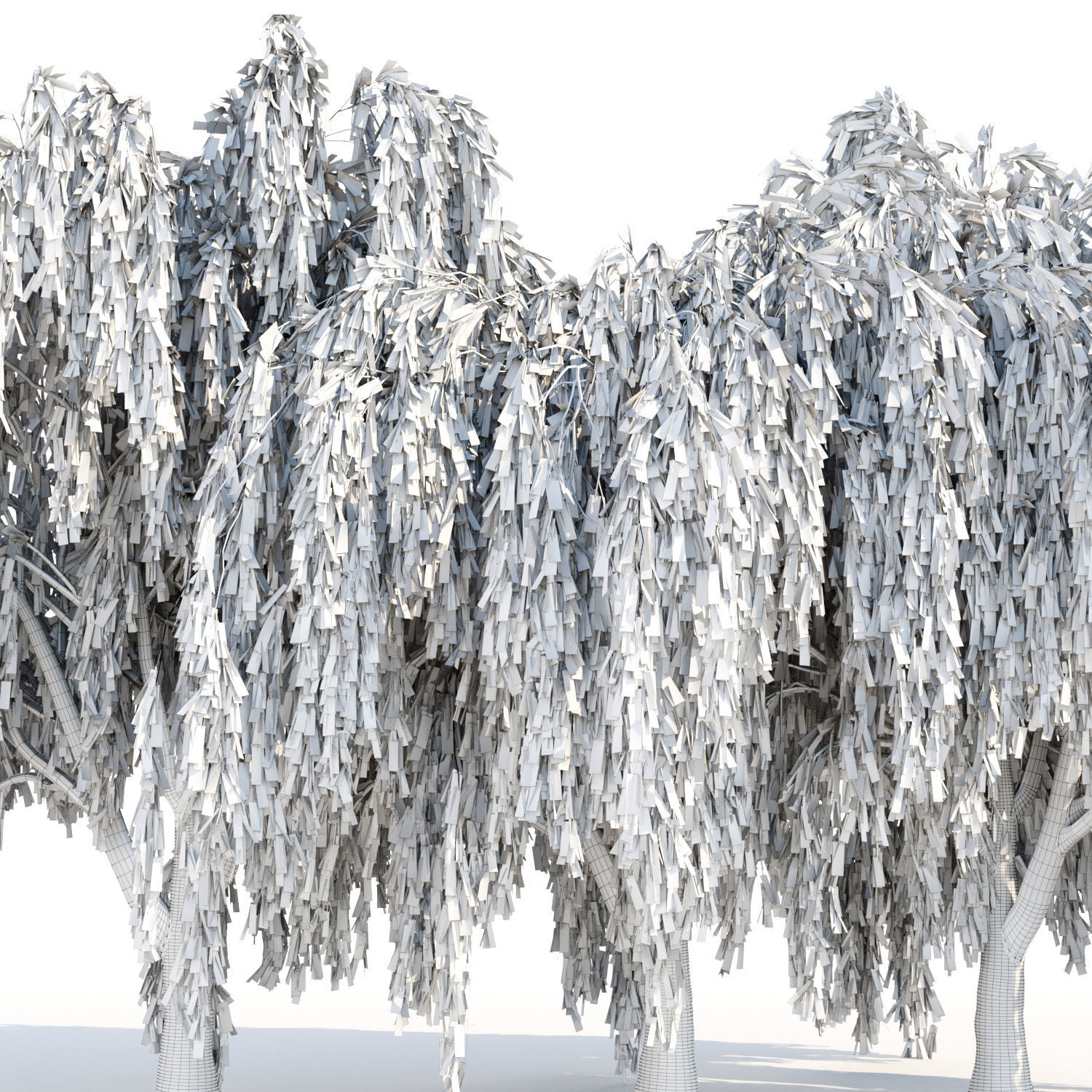 Weeping willow trees collection vol 115 3D model_5