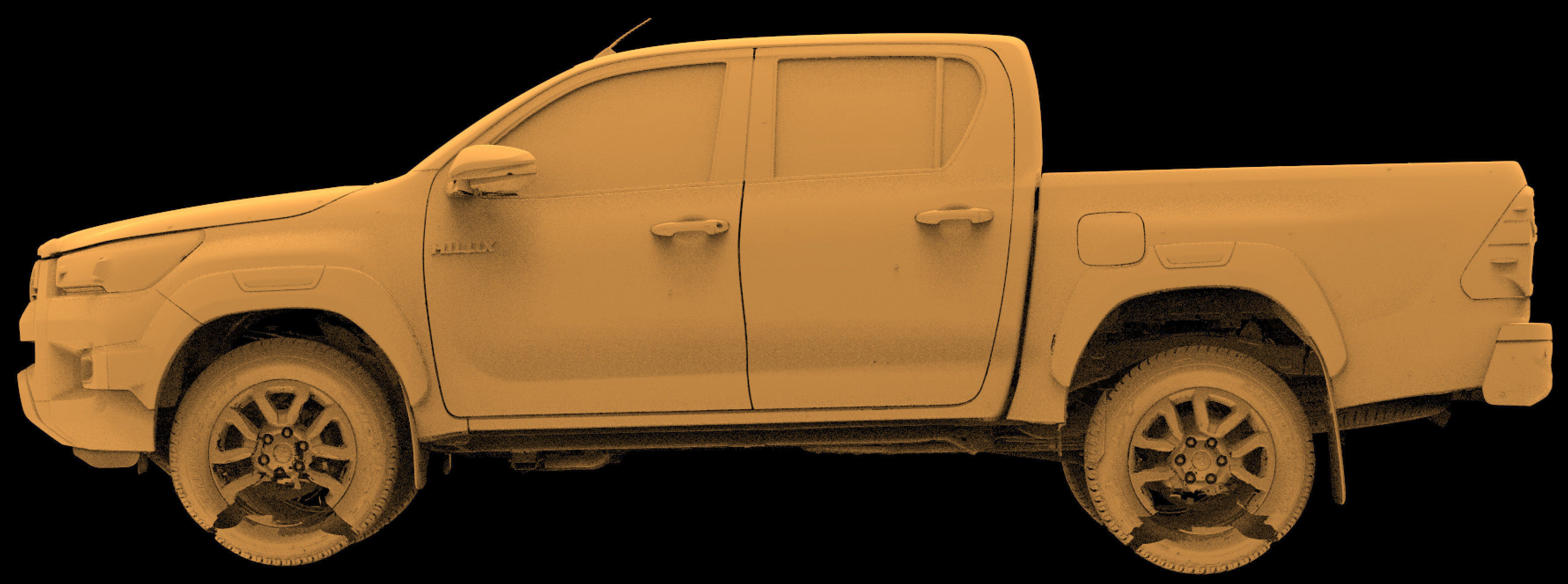 Toyota Hilux Pickup AN120 130 Native 3D Exterior Scan 2020 3D model_6