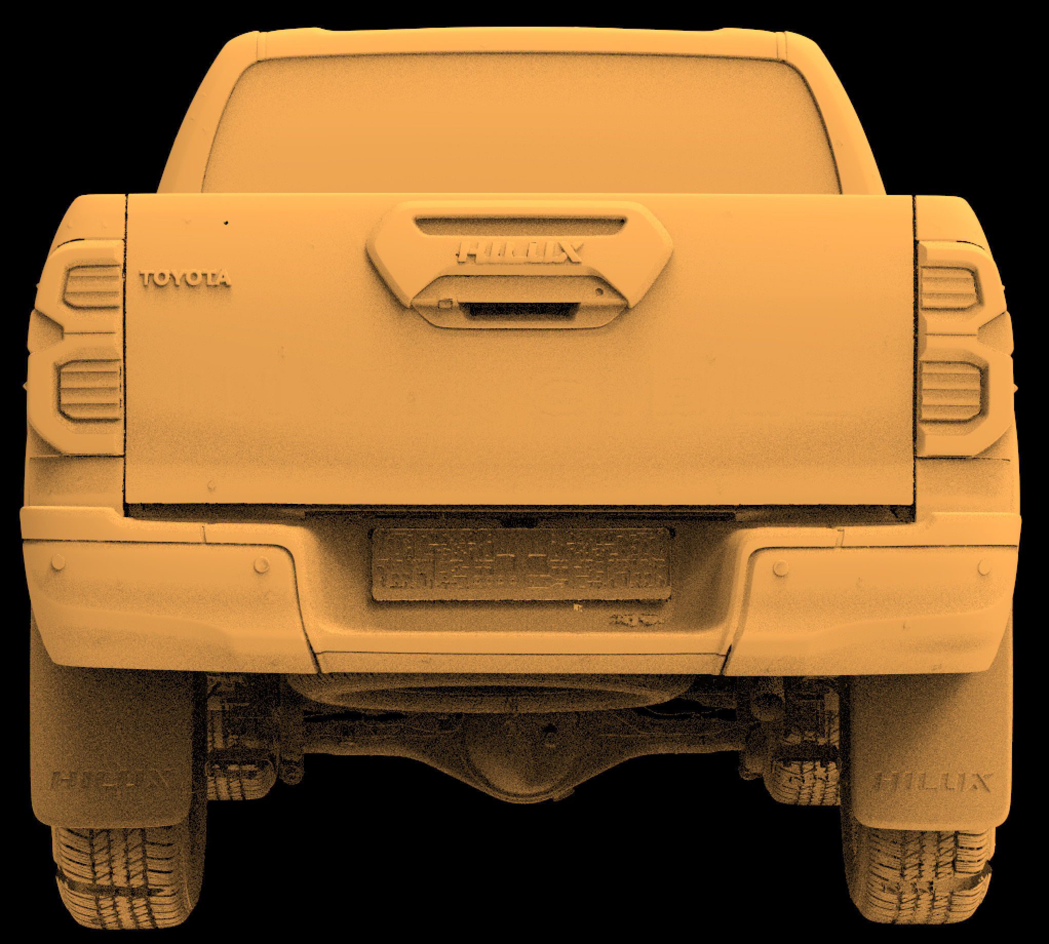 Toyota Hilux Pickup AN120 130 Native 3D Exterior Scan 2020 3D model_4