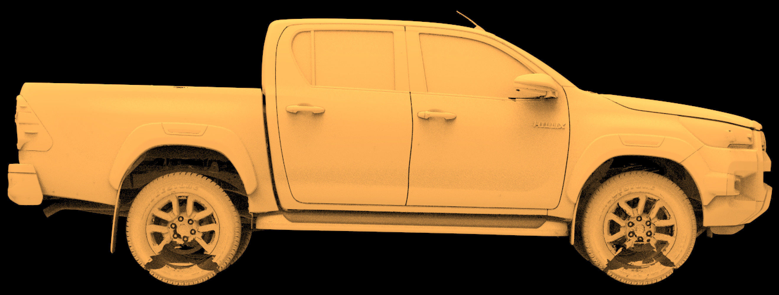 Toyota Hilux Pickup AN120 130 Native 3D Exterior Scan 2020 3D model_5