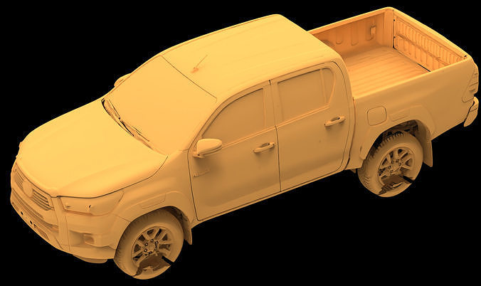Toyota Hilux Pickup AN120 130 Native 3D Exterior Scan 2020 3D model