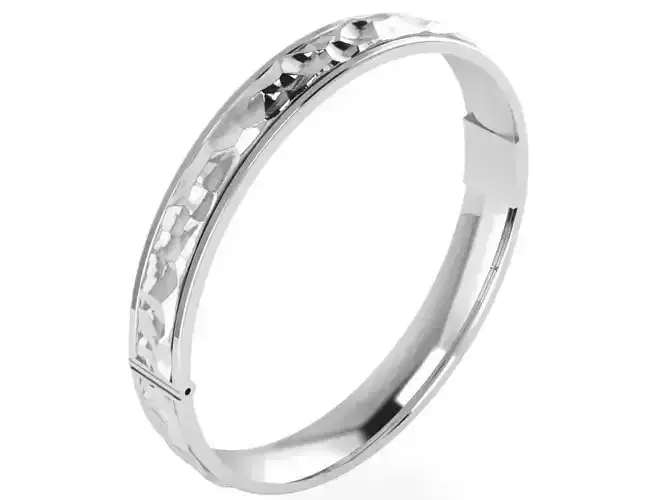Hammered Textured Band Ring 0607