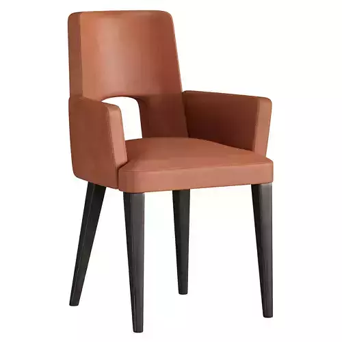 Palena leather dining chair with legs