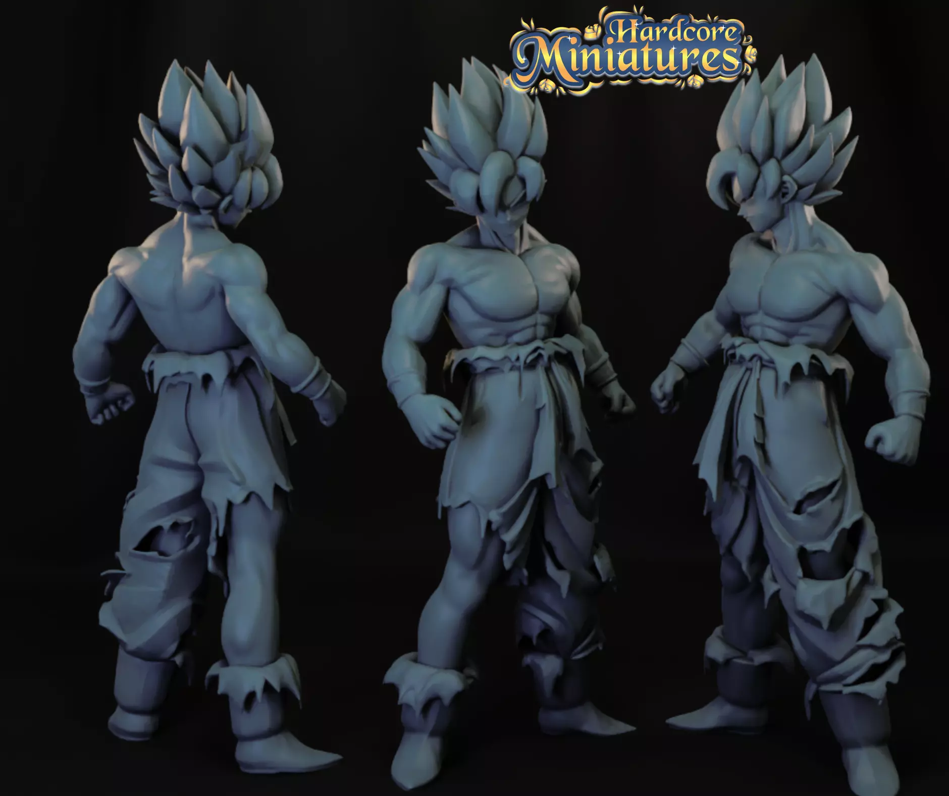 MARVEL CRISIS PROTOCOL GOKU PRESUPPORTED INCLUDED 3D print model_0