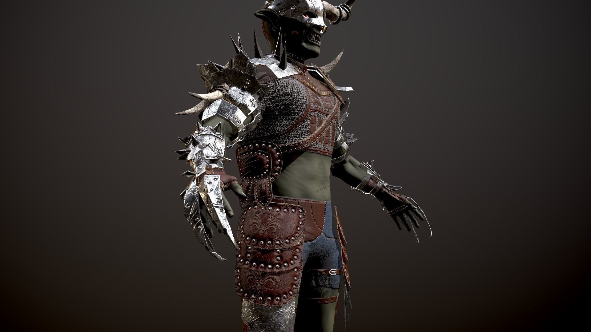 Destroyer Low-poly 3D model_8