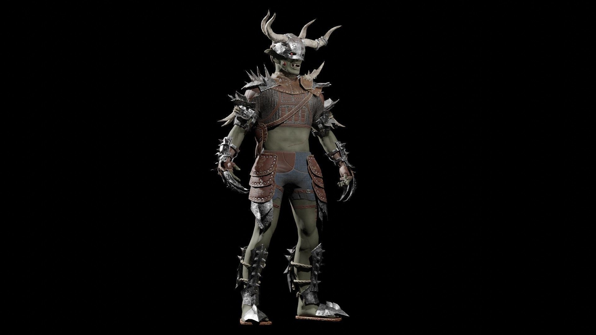 Destroyer Low-poly 3D model_14