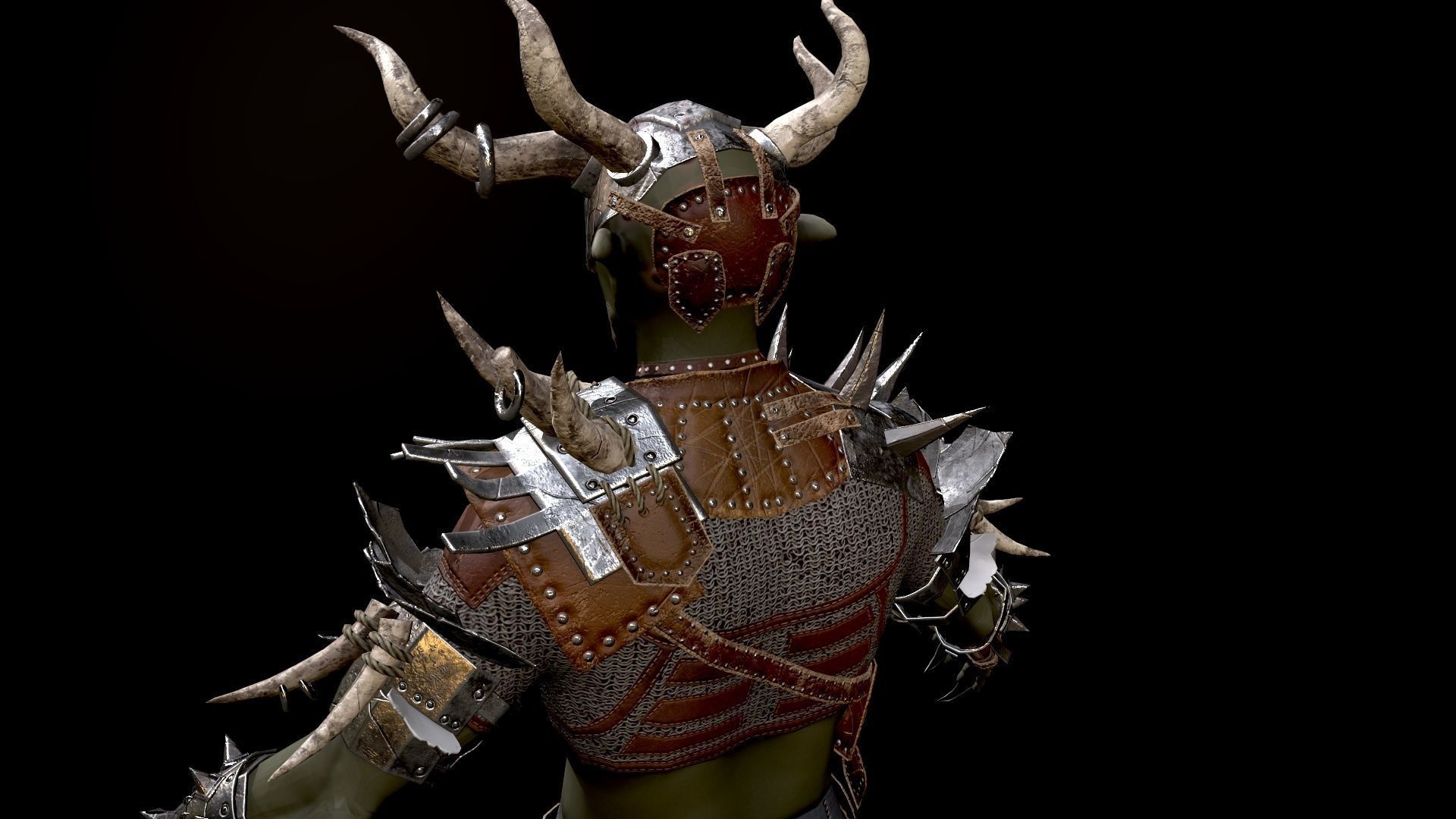 Destroyer Low-poly 3D model_10