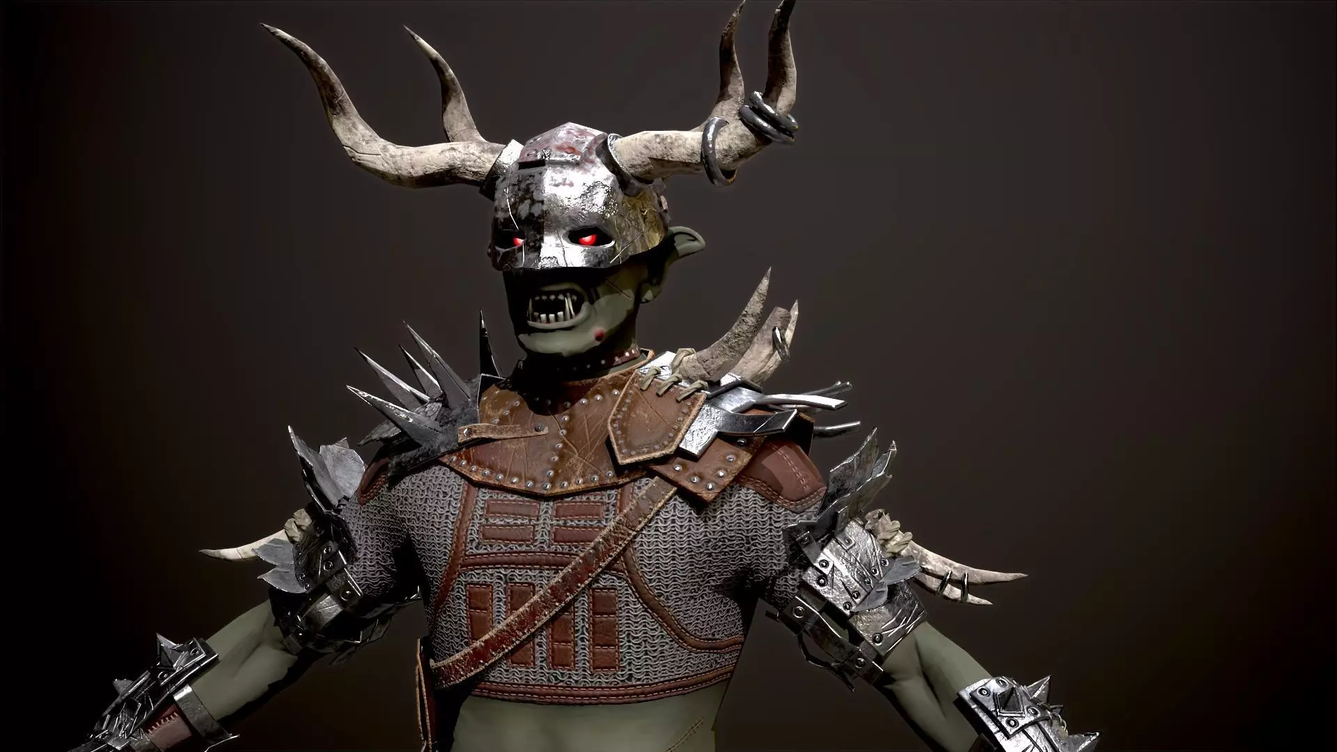 Destroyer Low-poly 3D model_0