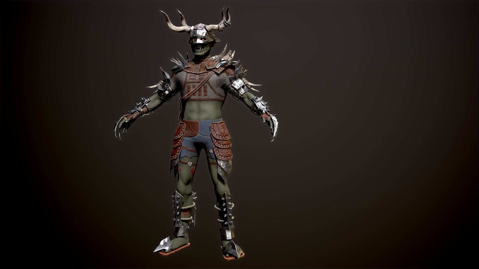 Destroyer Low-poly 3D model_5