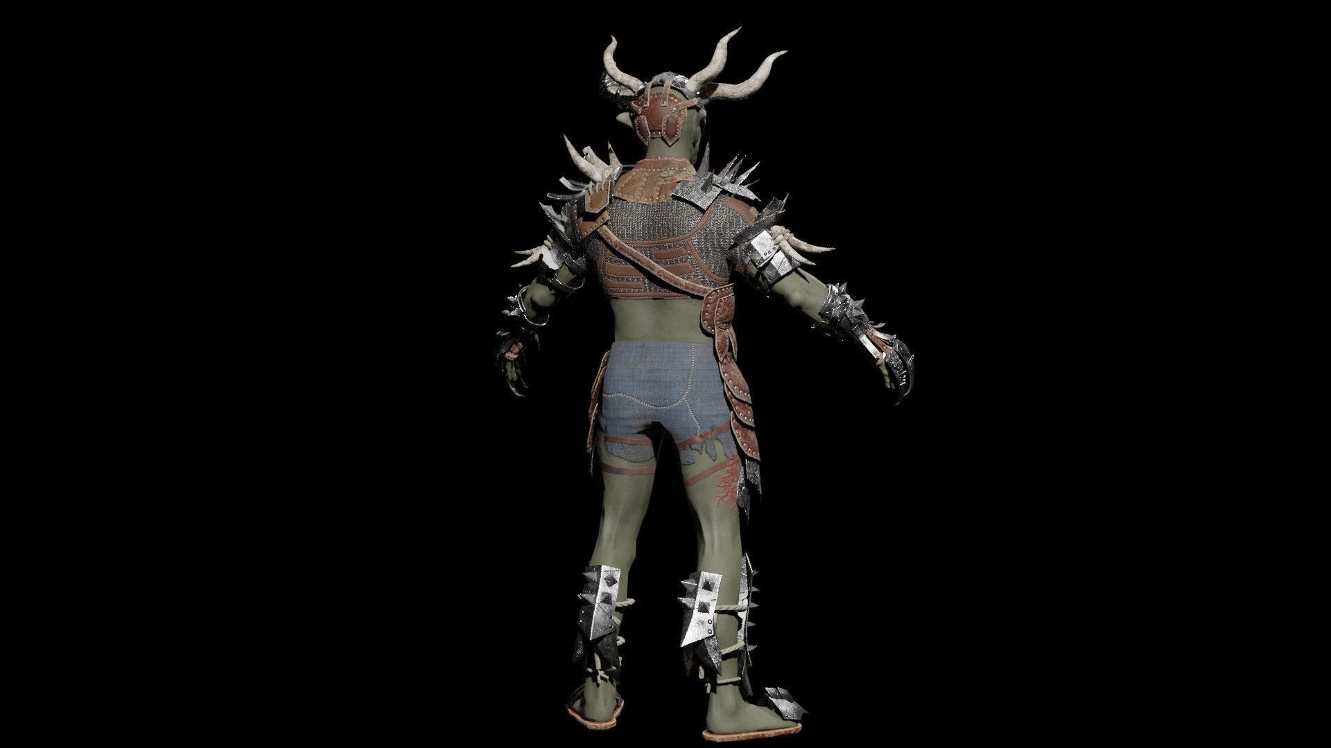 Destroyer Low-poly 3D model_11