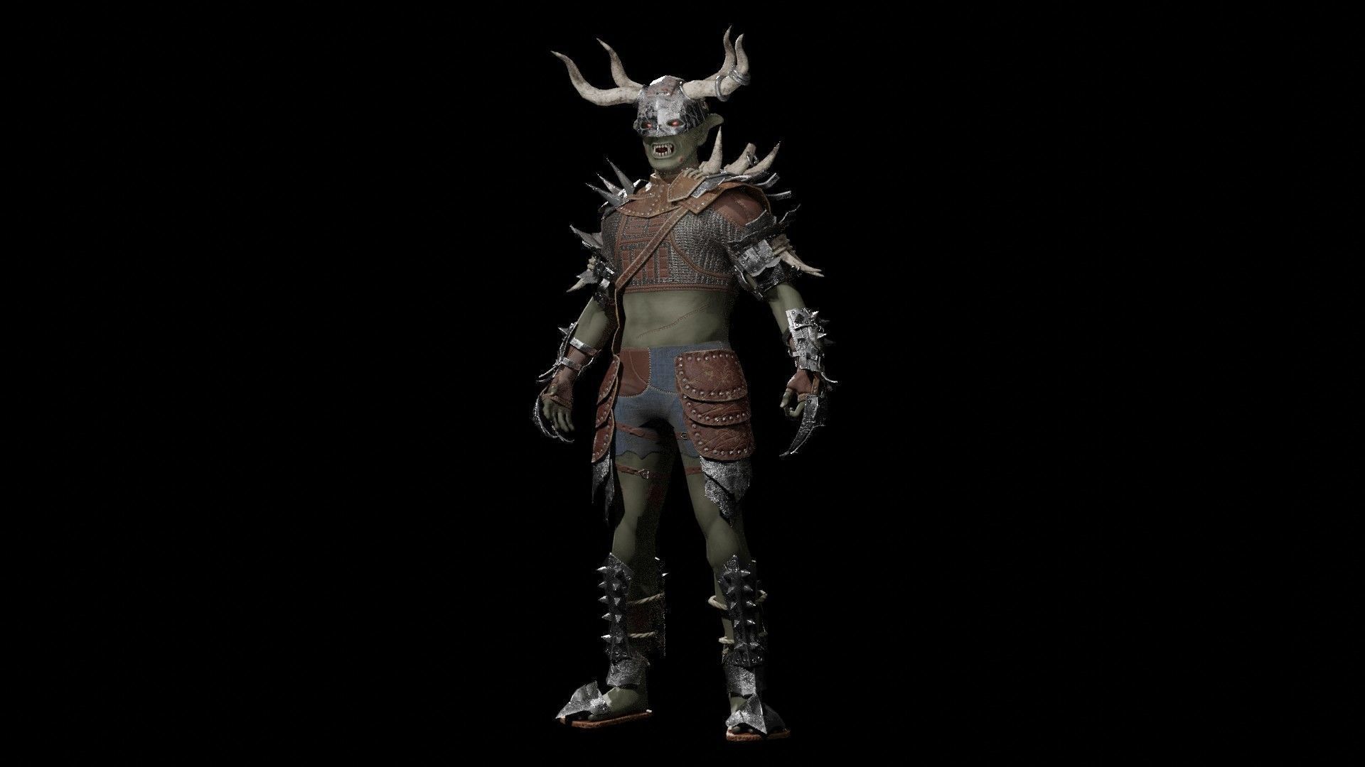 Destroyer Low-poly 3D model_13