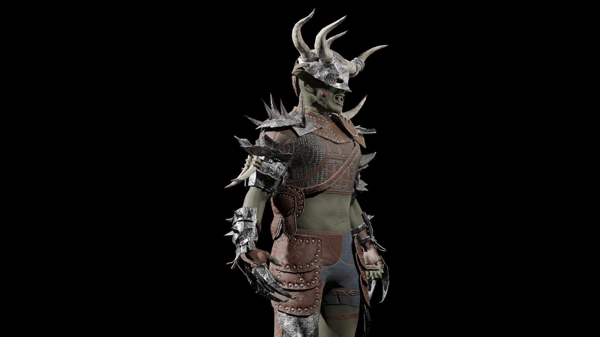 Destroyer Low-poly 3D model_12