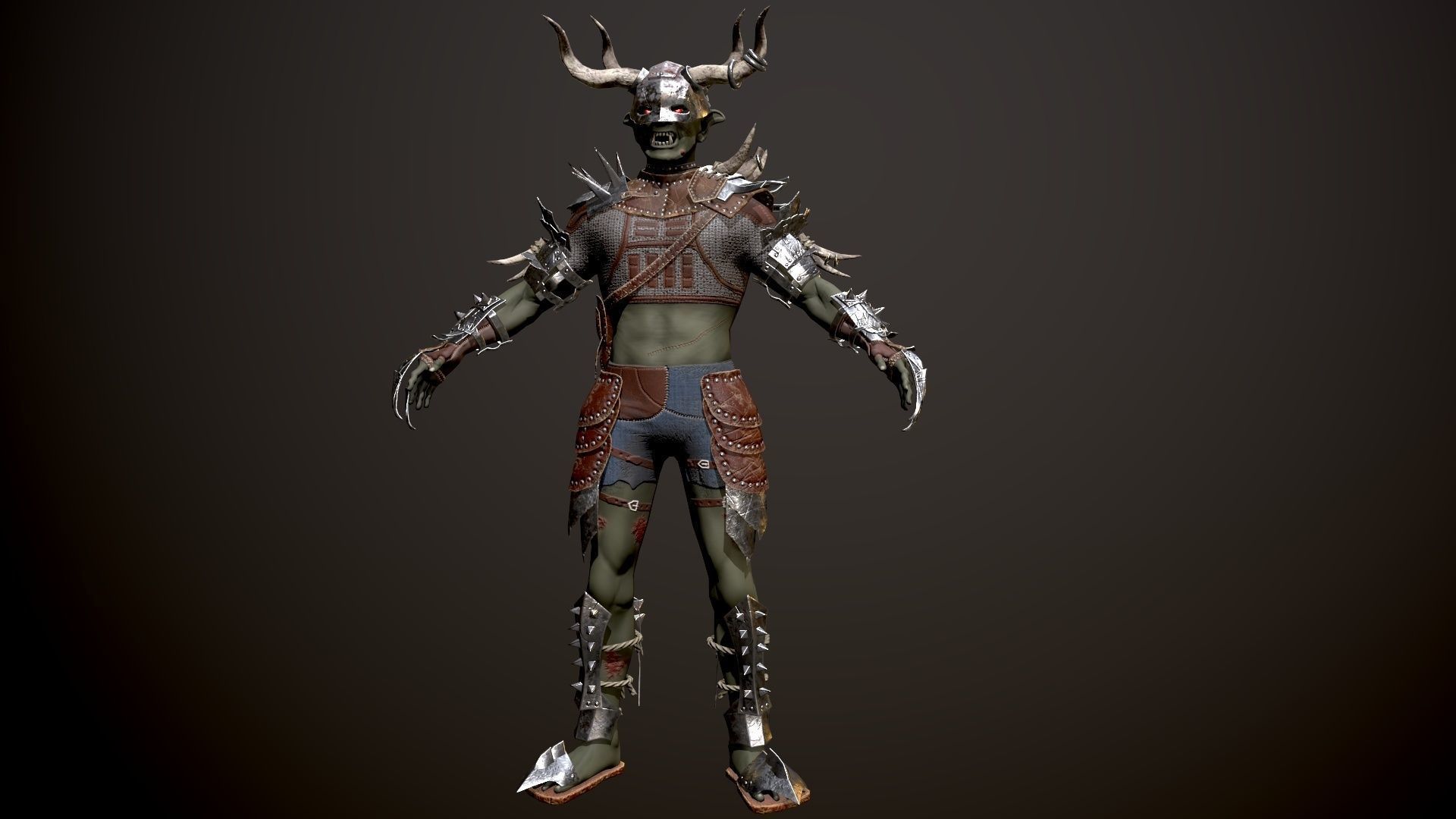 Destroyer Low-poly 3D model_4