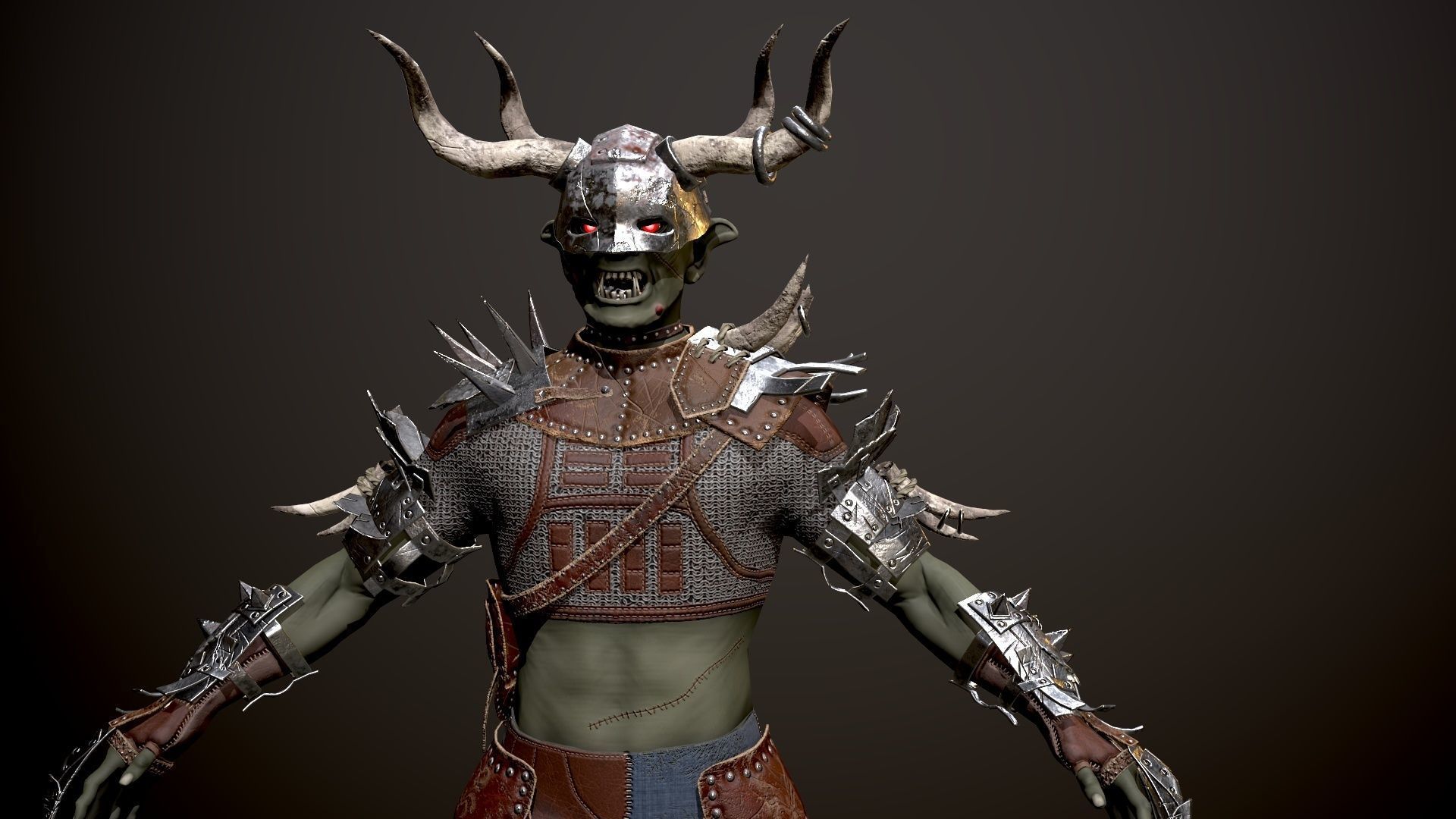 Destroyer Low-poly 3D model_3