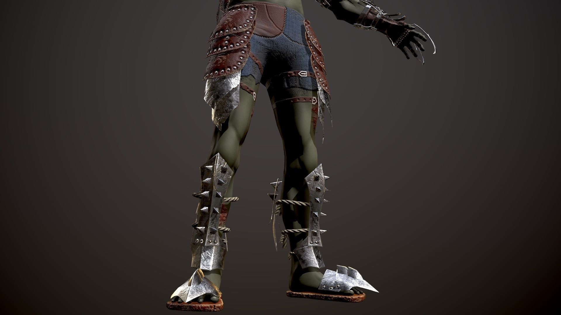 Destroyer Low-poly 3D model_9