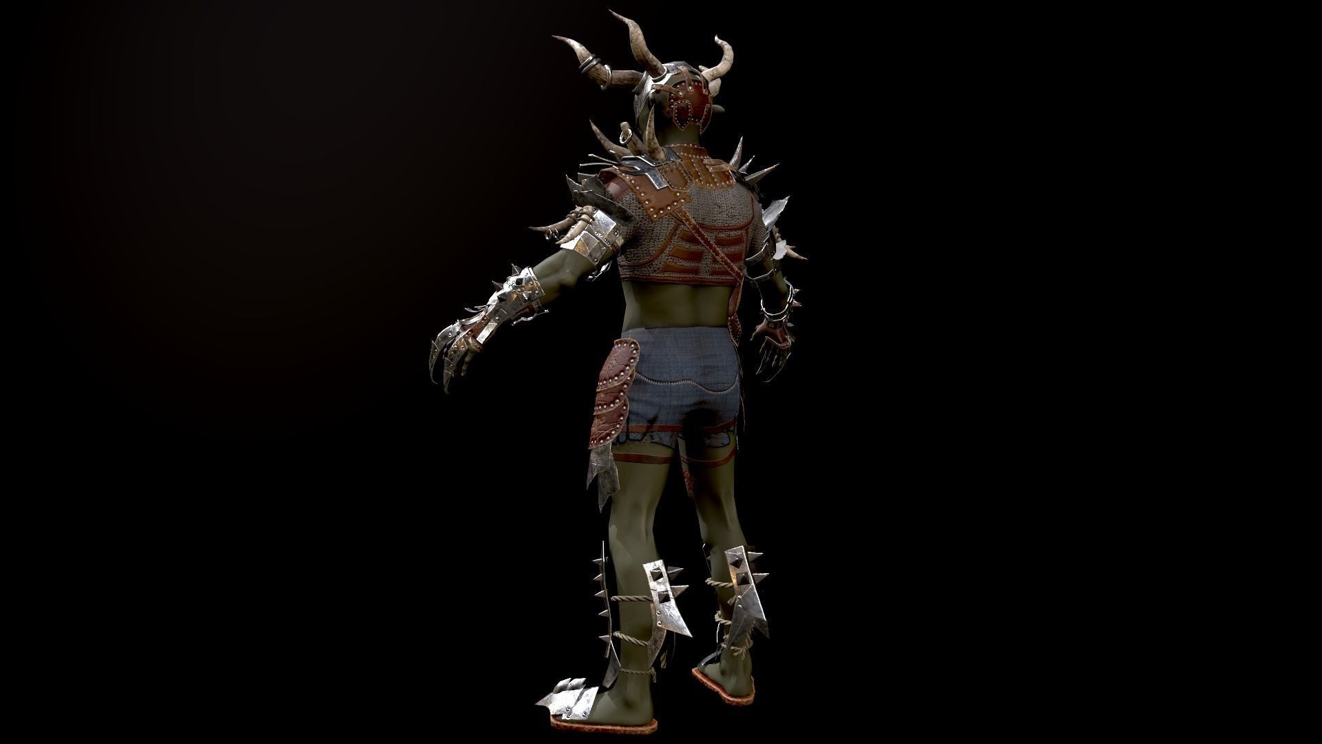 Destroyer Low-poly 3D model_6