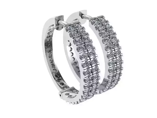 Diamond Hoop Earring 0485