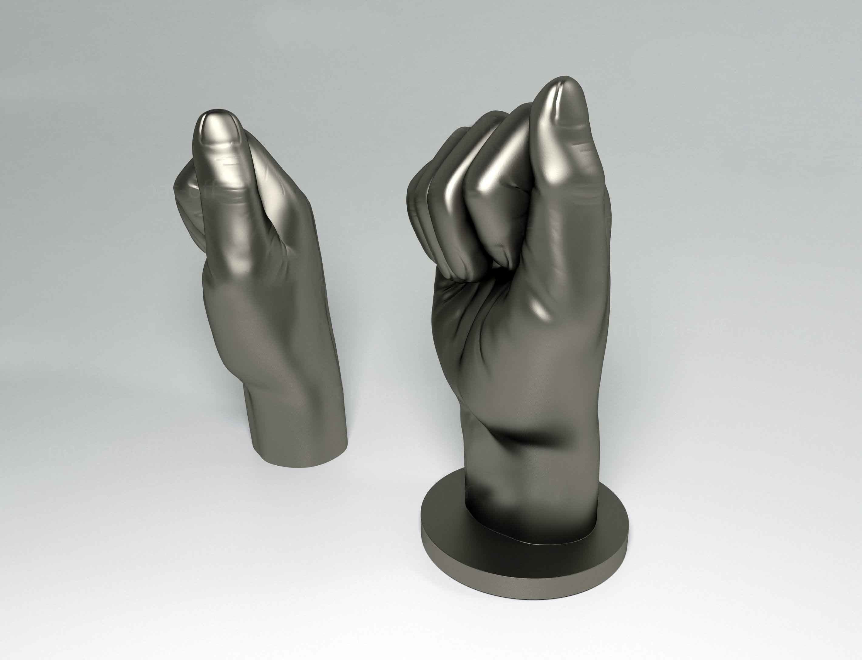 Hand A  3D print model_2