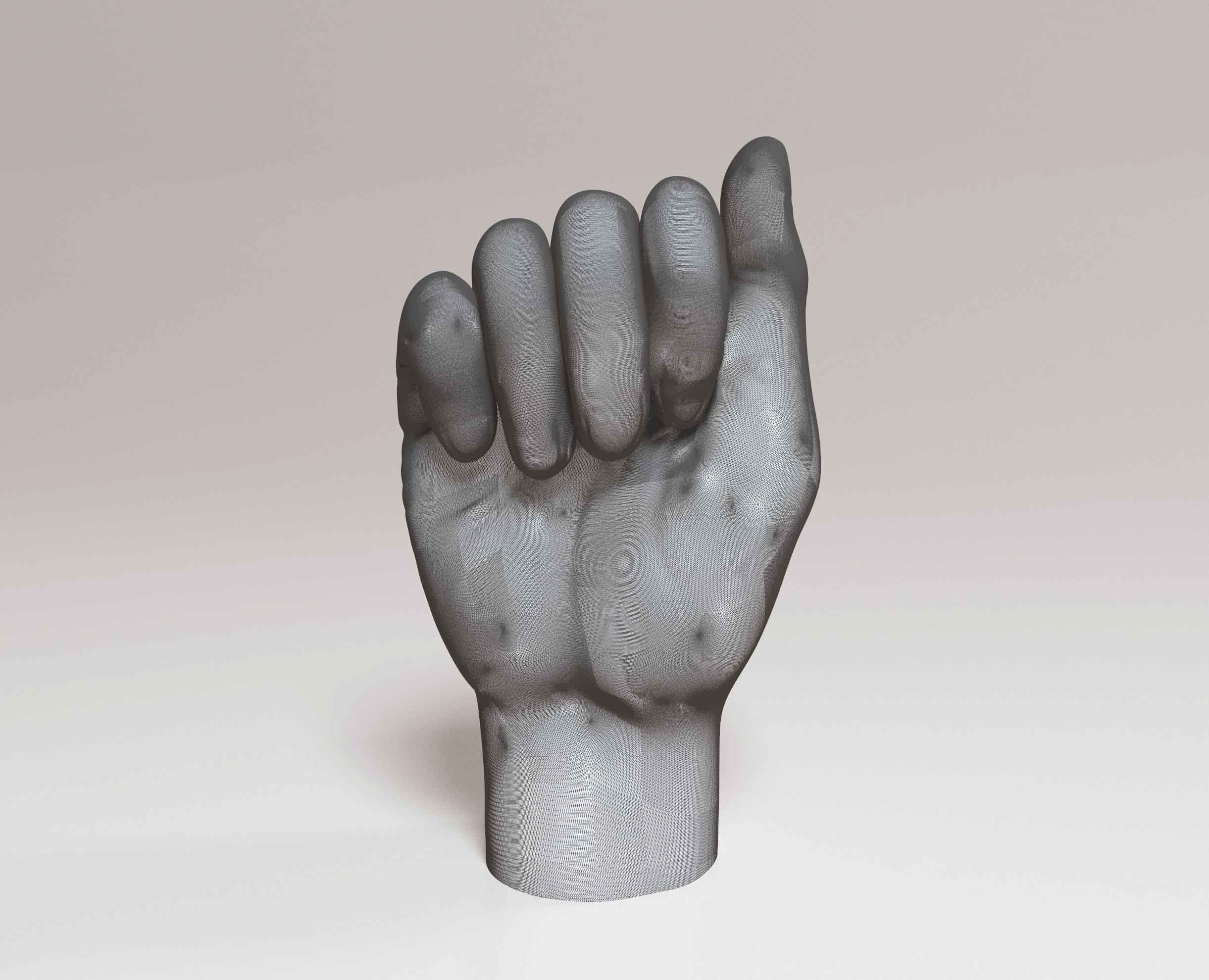Hand A  3D print model_5